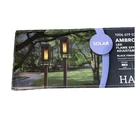 Hampton Bay Ambrose Solar Led Flicker Flame Torch Path Lights 2 Pack. Fixed Price $35.00.