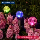 Gigalumi Solar Outdoor, Cracked Glass Ball Garden Lights, Color Changing. Fixed Price $48.29.