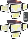 Solar Lights Outdoor 2600LM, Motion Sensor With Remote Control, Ip. Fixed Price $53.05.