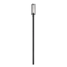 Z-lite Aura 1LT 8" Outdoor Post Mount/round, Black/ribbed 5013PHBR-5009P96-BK. Fixed Price $558.00.