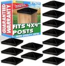 Greenlighting 4X4 Aluminum Pyramid Post Cap Cover (black 12 Pack) Fits Nomin. Fixed Price $64.95.