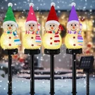 Tujoe 4 Pcs Christmas Snowman Pathway Lights Solar Outdoor Multicolor. Fixed Price $34.99.