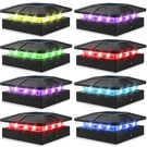 Peasur 4X4 Solar Post Cap Lights Rgb Color Changing, 8 Packs Led Deck Fence. Fixed Price $74.81.