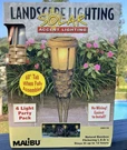 4 Malibu Solar Sun Powered Led Landscape Accent Lighting Island Torch Bamboo. Fixed Price $75.00.