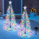 Dynaming Pack Solar Spiral Christmas Trees With Multicolor Lights, 26" Outd.... Fixed Price $92.63.
