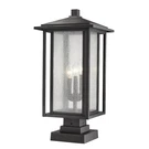 Z-lite Aspen 3 Light 24" Outdoor Pier Mounted Fixture, Black 554PHXLS-SQPM-BK. Fixed Price $329.80.