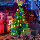 4FT Solar Christmas Tree Decorations Outdoor, 250 Branch Small Xmas.... Fixed Price $56.37.