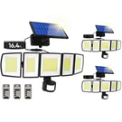 Mdcmdcm Solar Motion Lights Outdoor - With 16.4FT Cable, 3000LM Pack, Black. Fixed Price $91.93.