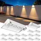 Niorsun Solar Fence Lights Outdoor 16 Pack IP65 Waterproof Large Size Led. Fixed Price $122.09.
