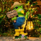 Qmaggice Frog Garden Statue With Solar Light, 4.72"D X 8.86"W 11.8"H, Green. Fixed Price $54.99.