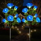 Dwh 2 Pack Solar Garden Lights Outdoor, 7-FLOWER Rose Led Stake For Yar.... Fixed Price $35.98.