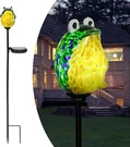 Solar Frog Garden Stake Lights Hand Blown Glass Decorative Path.... Fixed Price $38.49.