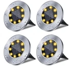Rayolon Solar Ground Lights, Waterproof Garden 4 Pack, Warm. Fixed Price $30.89.