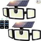 Imaihom Solar Flood Outdoor, 2500LM 202 Led Security Lights, 3 Heads (X2). Fixed Price $39.50.