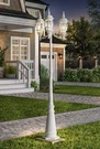 Riviera 84 1/2" High 3-LANTERN White Outdoor Post Light. Fixed Price $435.00.