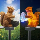Upgraded Solar Garden Lights Outdoor Decor, Squirrel Stake Colorful. Fixed Price $31.42.