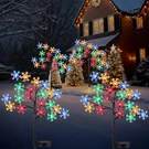 Glooglitter 2 Pcs Solar Christmas Snowflake Pathway Lights Outdoor Multicolor. Fixed Price $32.62.