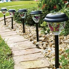 Brylanehome Tiffany Style Solar Stake Lights, Set Of 5 - Multi. Fixed Price $36.99.