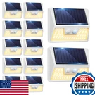 Vighep 12 Pack Solar Lights Outdoor Motion Sensor Waterproof Fence 3 Mode. Fixed Price $77.73.