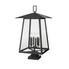 Z-lite Rainer 6LT 33" Outdoor Pier Mount, Black/clear Seedy 5015PHXXLS-SQPM-BK. Fixed Price $864.00.