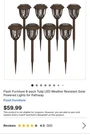 Bellevue FFLA42218 Tulip Lantern Style Set Of (8) Led Solar - Brown. Fixed Price $55.99.