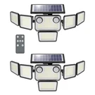 Omibee Solar Lights Outdoor, 6000LM 310 Leds Dual Motion Sensor Flood. Fixed Price $74.11.