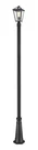 Z-lite 579PHMR-519P Black Talbot 110"H Outdoor Single Head Post Light. Fixed Price $682.00.