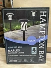 Read Description! Hampton Bay Callaway Black Solar Led Outdoor Path Light 3-PACK. Fixed Price $29.99.