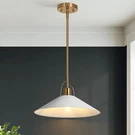 Classy Leaves 14IN Gold White Modern Pendant Light Kitchen Island Metal Fixture. Fixed Price $49.37.