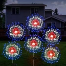 6 Pcs 4TH Of July Solar Firework Lights Patriotic Outdoor Garden .... Fixed Price $61.26.
