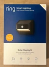 Ring Smart Lighting Outdoor Solar Steplight Motion-sensor Alarm Black New. Fixed Price $38.00.