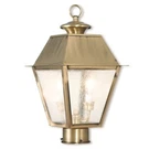 Livex Mansfield Light Outdoor Post Top Lantern, Antique Brass/seeded 2166-01. Fixed Price $399.96.