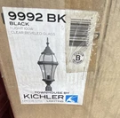 Kichler 9992 Bk Outdoor Post Black 1-LIGHT 100W Clear Beveled Glass. Fixed Price $43.00.
