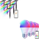 Smart Solar Landscape Lights, 2-IN-1 Rgbtw Bulbs, Alexa & Google Home Compatible. Fixed Price $183.99.