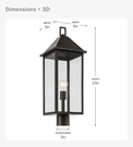 Kichler Prin 25 Inch 1 Light Outdoor Post With Clear Glass Olde Bronze. Fixed Price $200.00.