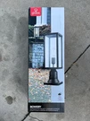 (2) Globe Bowery Outdoor Lamp Post Light With Base Adaptor Matte Black 44384. Fixed Price $79.00.