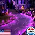 8-PACK Solar Mushroom Lights Outdoor Waterproof Purple Led Garden Path Yard. Fixed Price $32.38.