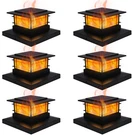 Dynaming 6 Pack Solar Flame Post Lights Outdoor, Powered Fence Cap. Fixed Price $69.74.