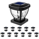 12-PACK Glass Solar Post Cap Lights 20 Lm Led W/ LIFEPO4 Fits 3.5X3.5 Black. Fixed Price $99.99.