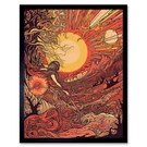 Venus Sunset Fantasy Landscape Illustration Framed Wall Art Picture Print 12X16. Fixed Price $34.99.