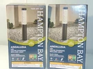 2 Pk Hampton Bay Andalusia Lv Black Color Changing Integrated Led Bollard Light. Fixed Price $50.00.