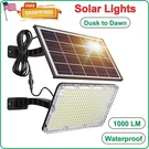 1000 Lumens 299 Led Solar Lights Outdoor Bright Dusk To Dawn 4000MAH. Fixed Price $42.93.