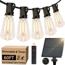 Bosceos Solar Outdoor String Lights Waterproof, 60FT Powered. Fixed Price $62.05.