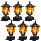 Dynaming Solar Flame Post Lights Outdoor, Powered Lamps 6 Pack, Black. Fixed Price $85.35.
