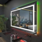 Adjustable Xxl Led Illuminated Bathroom Mirror Anti-fog Wall W/rgb Touch. Fixed Price $189.91.