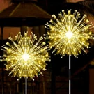 Jjgoo Outdoor Solar Lights Firework, Pack 120 Leds, Warm White. Fixed Price $14.76.
