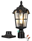 Edishine Outdoor Post Light Dusk To Dawn Sensor Pier Mount Black Waterproof. Fixed Price $56.99.