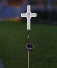 Touch Of Eco Solar Neon Memorial Cross Outdoor Garden Stake Light Cool White. Fixed Price $28.41.
