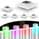 Solar Post Cap Lights Outdoor With Rgb Color Changing - 6 Pack White Fence Po.... Fixed Price $72.24.