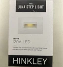 Hinkley Luna Series Led Dimmable Step Light Satin White 120V 3000K. Fixed Price $70.00.